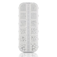 PROFICO Perličky na zdobenie White Silver 1000ks na akrylový gél box