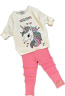 116-122 Komplet dla dziewczynki 2 - części bluzka getry unicorn , jednoroże