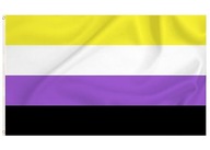 FLAGA LGBT NON-BINARY NIEBINARNA 90 x 150 cm
