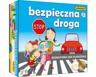 GRA EDUKACYJNA PLANSZOWA BEZPIECZNA DROGA DLA DZIECI OD LAT 3 ADAMIGO 3+