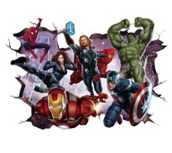 SAMOLEPIACA KRÁSNA DEKORÁCIA SAMOLEPKA NA STENU 3D AVENGERS