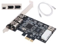 Karta PCI-E z 3 portami Firewire 2X1394B i 1394A