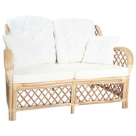 vidaXL 2-osobowa sofa rattanowa, 325472