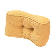 Manšestrová vankúšová stolička s bedrovou opierkou do lietadla žltá