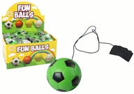 Futbalová lopta PU Na Gumičku Jojo Na Odrážanie 6 cm Zelená