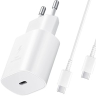 ORIGINÁLNA RÝCHLA Nabíjačka SAMSUNG Super Fast 25W USB-C + KÁBEL USB Typ C