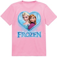 KOSZULKA DZIECIĘCA T-SHIRT DLA DZIECKA FROZEN KRAINA LODU 116 JAKOŚĆ