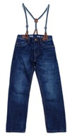 LINDEX detské džínsové nohavice klasické + vizitkový postroj J.NOWE 122