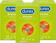 Stimulačné kondómy DUREX Arouser Sada 54 kusy rebrované