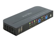 Delock HDMI KVM Switch 4K 60 Hz with USB 3.0 and Audio - KVM-/Audio-/USB-Sw
