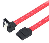 Kabel kątowy do dysku SATA III 6GBs 40cm Czerwony