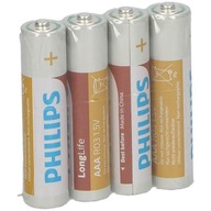 Baterie AAAx4, Philips LongLife R03 4 sztuki