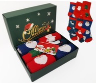 Vianočné ponožky - darčeková sada 6 párov