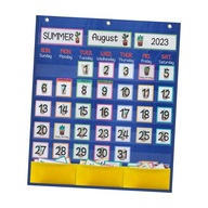 Vrecková tabuľka s mesačným kalendárom, Pomôcky na skoré vzdelávanie nástenného kalendára