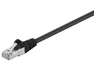 Kabel sieciowy LAN F/UTP CAT 5e RJ45 czarny 1m