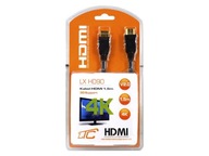 Kabel HDMI-HDMI v2.0 1,5m 4K 3D pozłacany