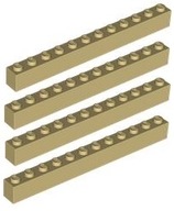 LEGO Klocek 1x12 Beżowy/Tan (6112/6075179) x4