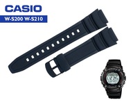 Oryginalny pasek CASIO W-S200 W-S210 gumowy czarny 18 mm teleskopy GRATIS