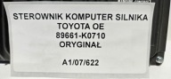 control unit computer of the engine TOYOTA OE 89661-K0710