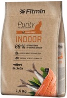 FITMIN CAT PURITY INDOOR sucha karma dla kota niewychodzącego ŁOSOŚ 1,5 kg