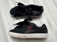 PUMA Suede buty sportowe ribbon czarne wstążki trampki 35