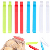 KLIPSY DO ZAMYKANIA torebek opakowań żywności 8 szt klips plastikowe kolory