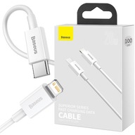 BASEUS KABEL do IPHONE 14 13 12 PRO X XS USB-C - LIGHTNING MOCNY PD 20W 1m