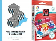400 łamigłówek i testów IQ John Bremner + Gra logiczna Smart Games IQ Link
