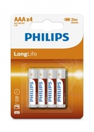 PHILIPS Bateria R03 AAA LONGLIFE (4 SZT BLISTER)