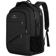 MATEIN Plecak miejski szkolny biznesowy na laptopa 17,3" pojemny USB czarny