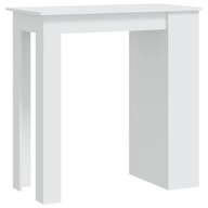 vidaXL Barový stolík s policami, biely, 102x50x103,5 cm, drevotrieska