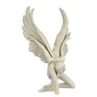 Figúrka kľačiaceho anjela zo živice - Dekoratívna záhradná figúrka