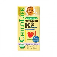 Child Life Ekologiczne Krople Witaminy K2, Naturalna Borówka - 7 ml