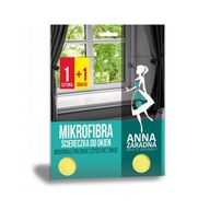 Anna Zaradna Mikrofibra ściereczka do okien żółta ścierka 1szt.+1szt gratis