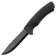 Nóż turystyczny wędkarski Mora Bushcraft Clip-Point Czarny z kaburą