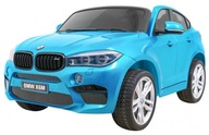 BMW X6M XXL dla 2 dzieci Lakier Niebieski + Pilot + Ekoskóra + Pasy + Wolny
