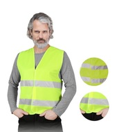 KAMIZELKA OSTRZEGAWCZA ODBLASKOWA ŻÓŁTA ROZMIAR XL