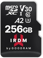 GOODRAM micro SDXC IRDM 256GB V30 A2 (UHS I U3) + adapter