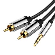 VENTION KABEL PRZEWÓD ADAPTER MINI JACK 3,5MM DO 2X RCA CINCH AUX STEREO 3M