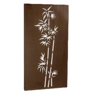 Kovový nástenný panel Rustikálny bronz Bambus