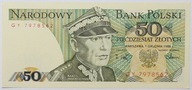 Banknot 50 zł 1988 rok - Seria GY