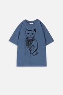 T-shirt Chłopięcy 116 Basic niebieski Mokida