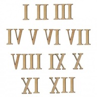 Rímske číslice drevené pre hodiny set