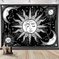 Tapiséria so slnkom a mesiacom, dekorácie visiace na stenu