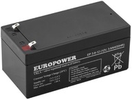 AKUMULATOR BATERIA AGM VRLA EUROPOWER EP 3,6Ah 12V EP3,6-12 ALARM CENTRALA