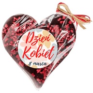 CSOKOLÁDÉ SZÍV AJÁNDÉK valentin napra NŐNAPI AJÁNDÉK gyümölcsökkel 85g