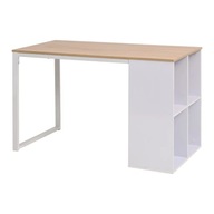 Písací stôl 120x60x75 cm farba dubová a biela
