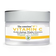 The Conscious Vitamin C proti starnutiu nočný krém s organickými malinami