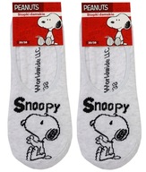 PONOŽKY PONOŽKY ČLENKOVÉ PONOŽKY dievčenské krátke SNOOPY sivé 39/42 R174P