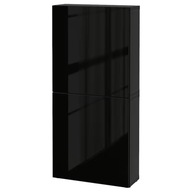 IKEA BESTA Skrinka Selsviken lesk čierna 60x128cm